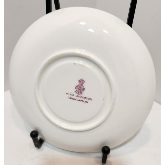 Antique Mintons England Footed Cup & Saucer H3251 Gold Encrusted Band Cream Rim - Picture 12 of 16